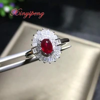 xin yi peng 925 silver inlaid natural ruby ring the woman ring valentines day gift