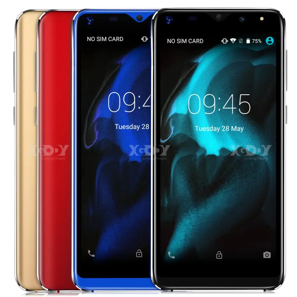 Xgody Mate20 мини смартфон четырехъядерный Android 9,0 2500 мАч мобильный телефон 1 Гб+ 16 Гб 5,5 дюймов 19:9 экран Двойная камера 3G мобильный телефон