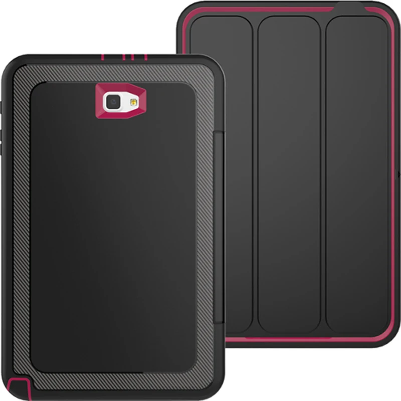 Для samsung Galaxy Tab A 10,1 T580 T585 SM-T580 Smart Cover Funda Защитная пленка для экрана для детей Противоударная Броня прочная полная защита - Цвет: black rose