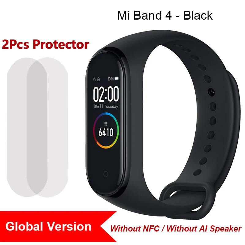 add film GL Xiaomi Mi Band 4 Смарт-браслет Фитнес-сердечный ритм 135 мАч Цветной экран Bluetooth 5.0 Водонепроницаемый смарт-браслет Смарт-часы - Цвет: add film GL