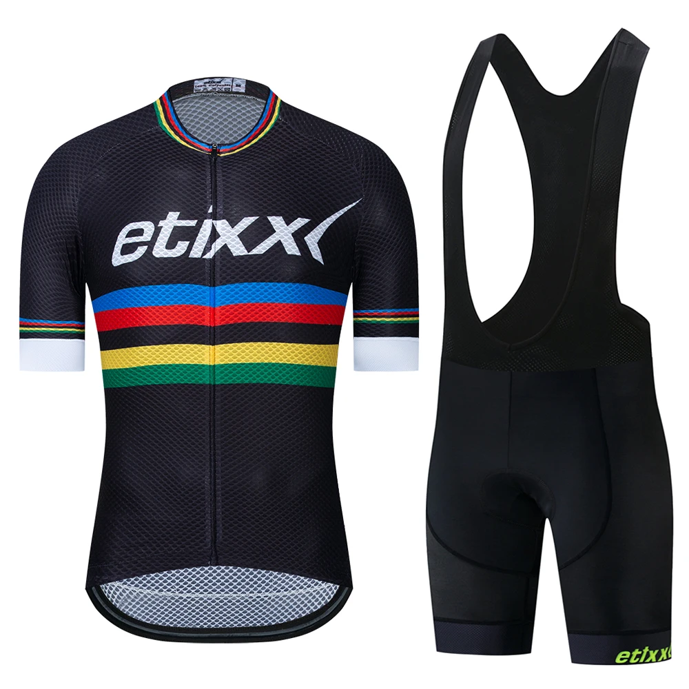 Bib Cycling Set 02 Мужская велосипедная Джерси Набор Pro команда дышащая велосипедная одежда для велоспорта горная кофта для велоспорта Ropa Ciclismo Bib шорты Комплект - Цвет: Bib Cycling Set 02