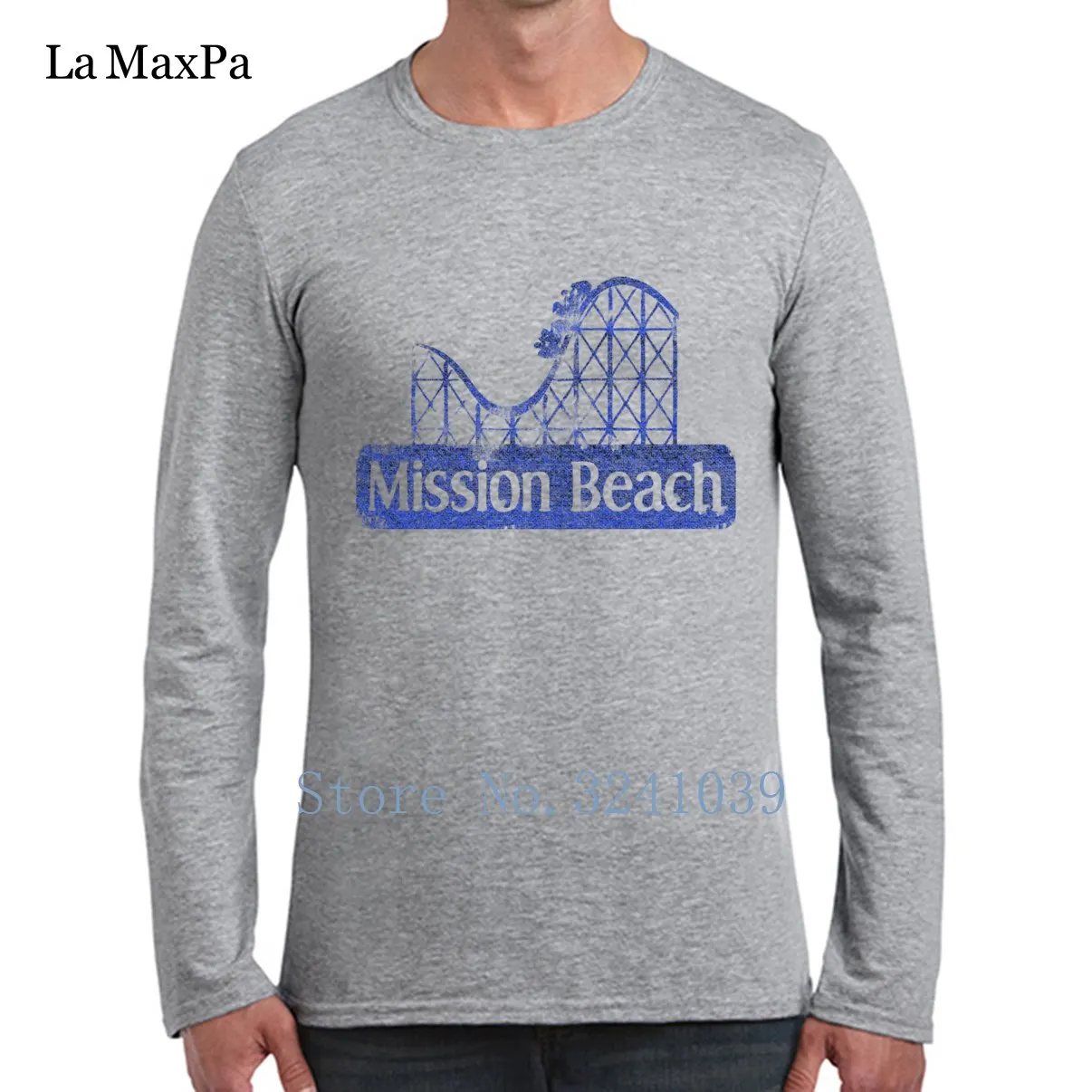 Мужские футболки с принтом на заказ Mission Beach San Diego Roller Coaster крутая забавная