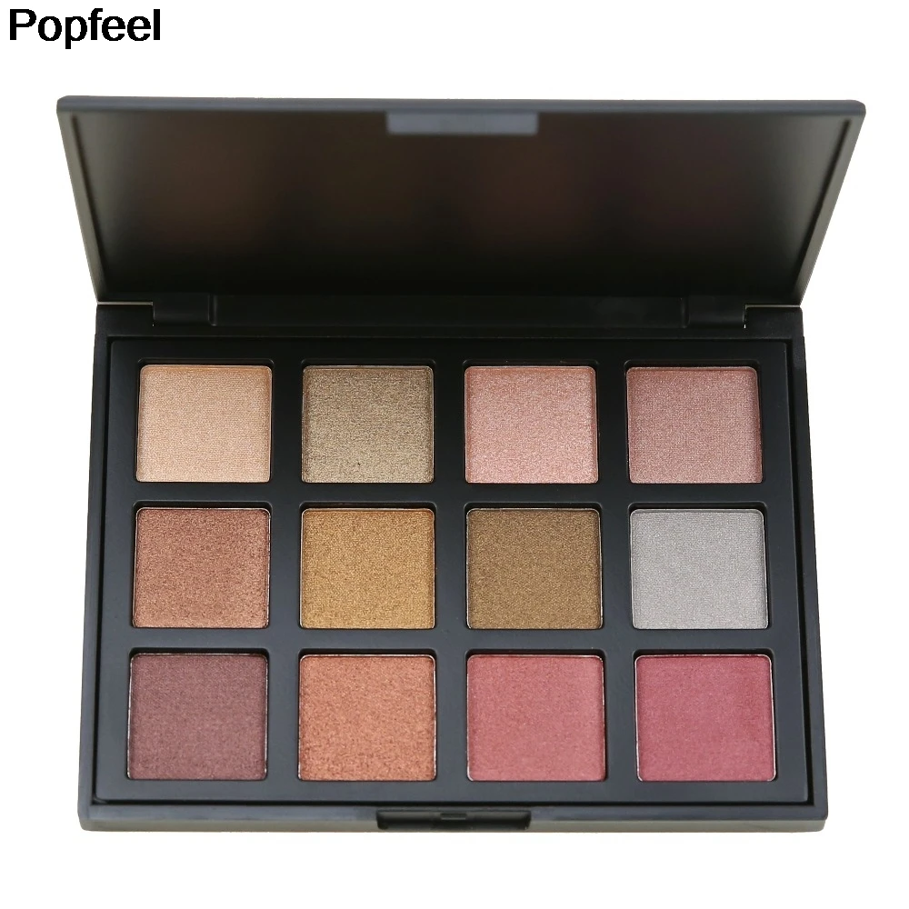 12 видов цветов Палитра теней для век Maquiagem Shimmer Nature Glow портативный набор макияжа