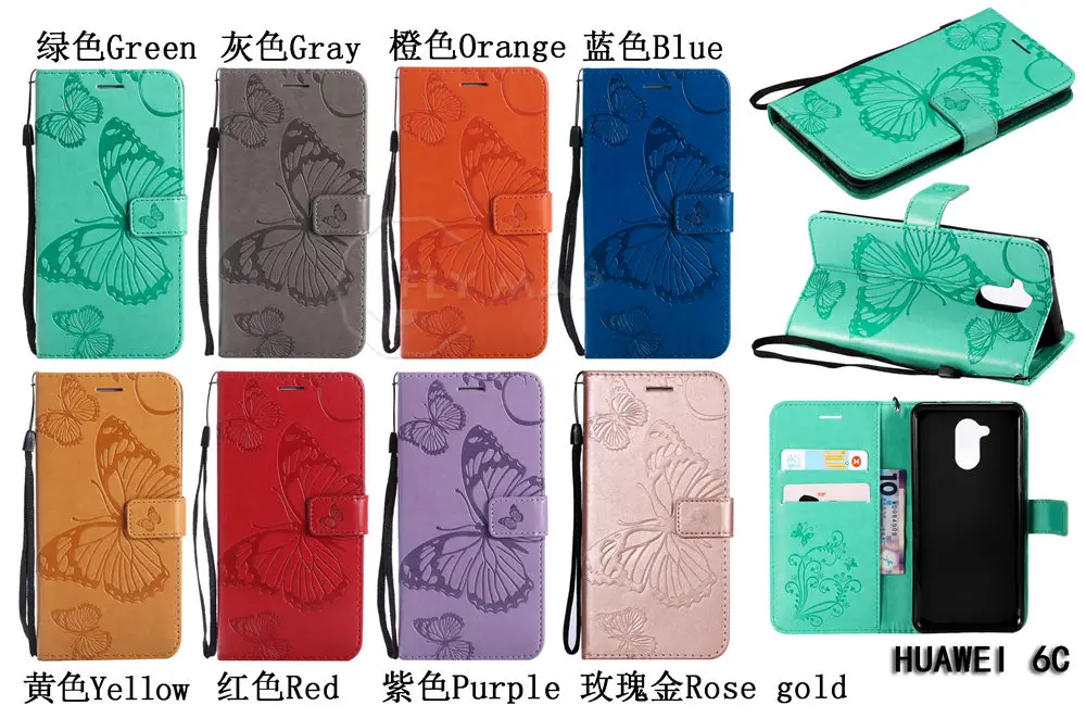 Case for Huawei Honor 6C 6A 6X DIG-L21 Honor6C Flip Phone Leather Cover Honor6X C6 6 C A X bln dig L21 L21hn Bag | Мобильные