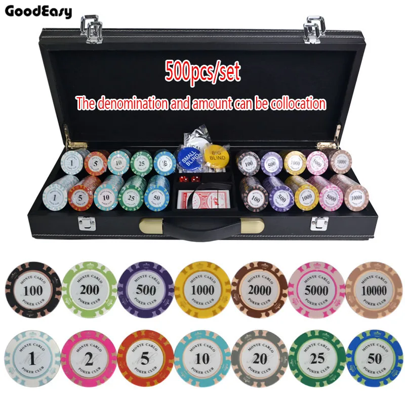 200/300/400/500 шт./компл. Корона покер чип глины Casino Chips в форме фишек Казино Техасский