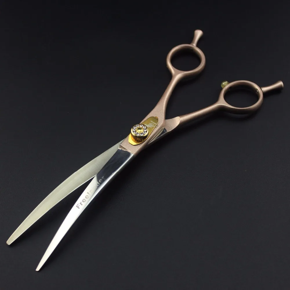 

7.0 inch rose gold paint 3 piece cat and dog hairdressing scissors high-end pet scissors hair care tools pet shop scissors