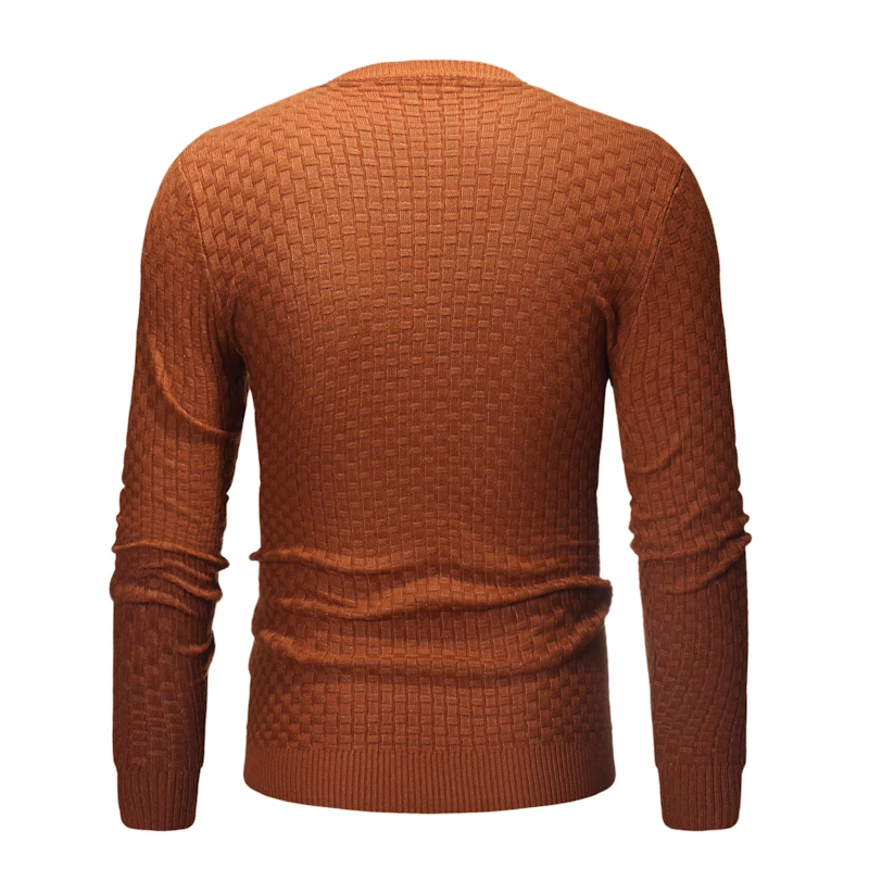 

2018 Male Brand Men'S Sweater Pullover Casual Slim Slub Knit Sweaters Men High-Quality Solid Color O-Neck Hedging Sweater XXL