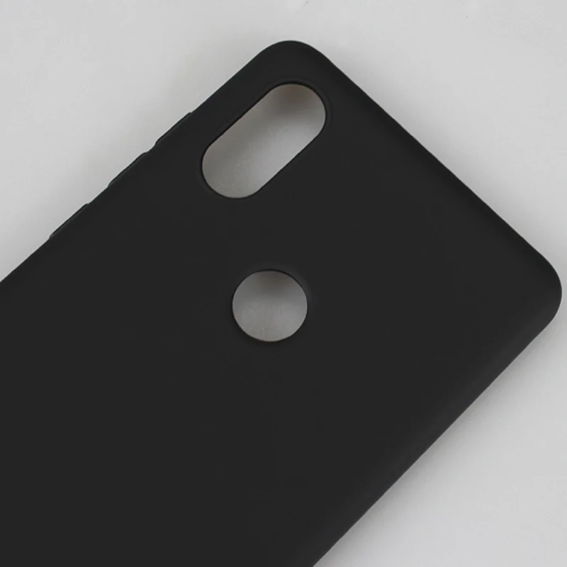 Чехол для Xiaomi Mi MIX 2 S силиконовый защитный черный чехол задней панели телефона |