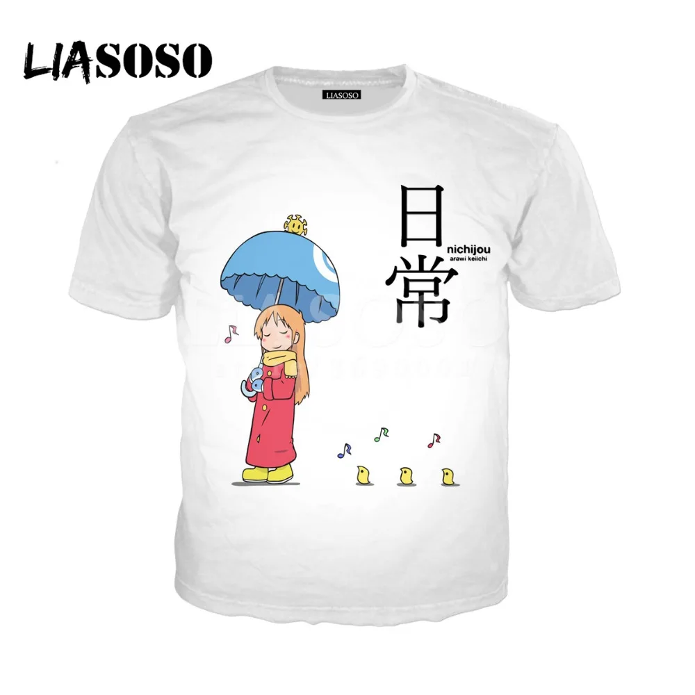 Liaseo 2018 кино 3D печать для женщин и мужчин японское аниме Nichijou милый жилет Рубашка