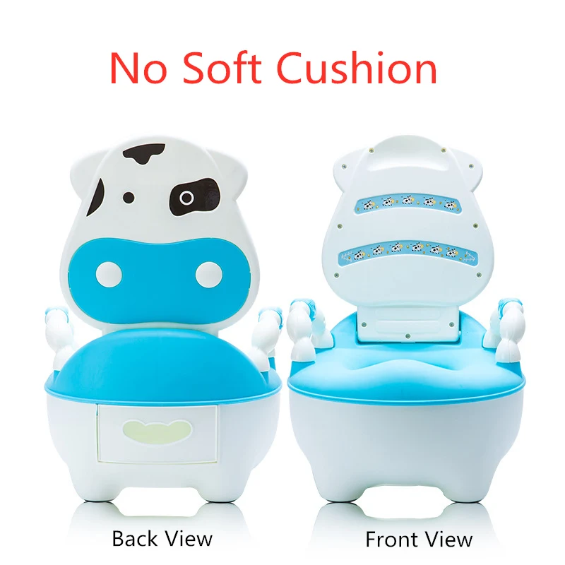 Blue No cushion Детский унитаз, тренировочный стул для детского горшка, тренировочное сиденье для детей, тип ящика, легко моется - Цвет: Blue No cushion