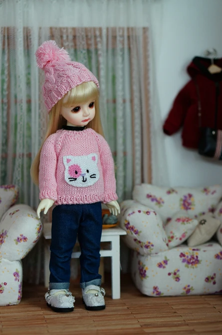 Аксессуары для кукол 1/8 1/6 bjd ручной работы плетеные шарфы лучший подарок детей 1