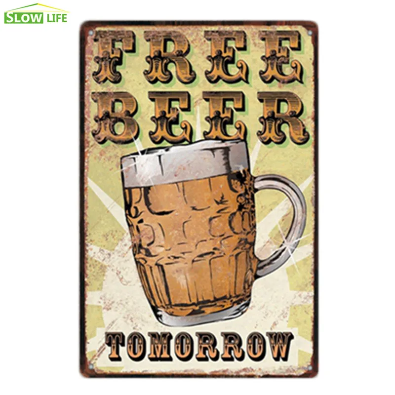 2019 Summer Beer Signs Wall Decor Metal Tin Sign Vintage Home Retro Plaque Cool Plate Poster | Дом и сад