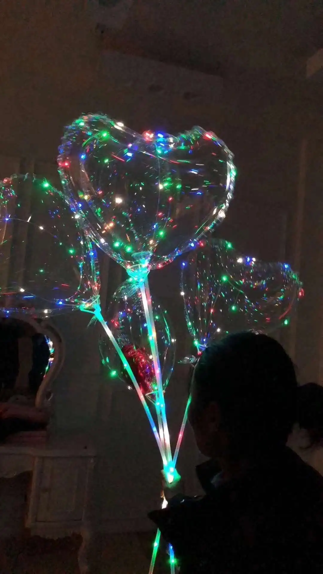 ballon led sticks 2" 10 шт. светящиеся воздушные шары Bobo прозрачные светодиодные шары для свадьбы и дня рождения вечерние украшения дети взрослые шар светящийся шар, воздушный globos - Цвет: ballon led sticks