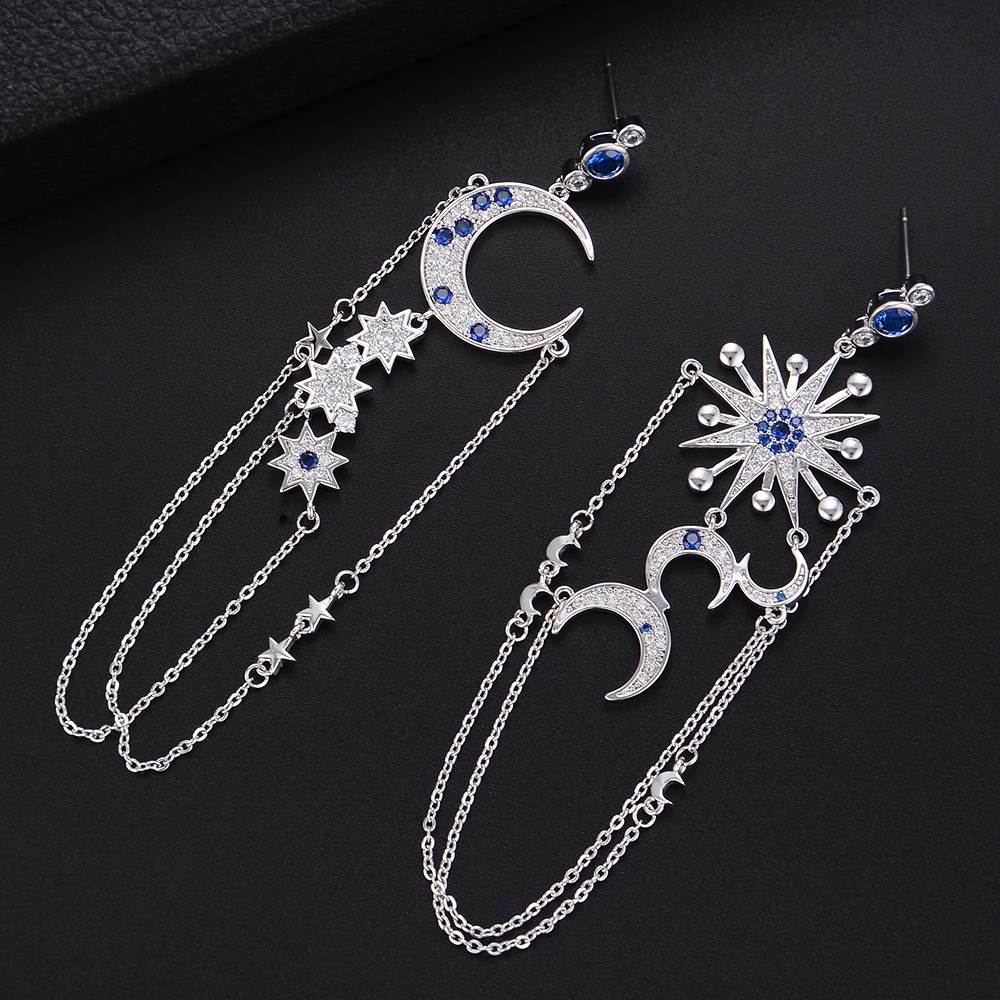 Missvikki богемный оригинальный дизайн boucle d'oreille femme 2019 длинные цепи Moons Подвесные