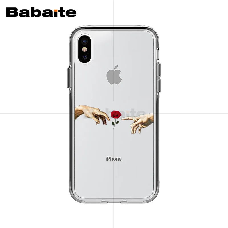 Babaite розами Мягкий силиконовый чехол для телефона из ТПУ с принтом &quotдля iPhone X Xs Xr