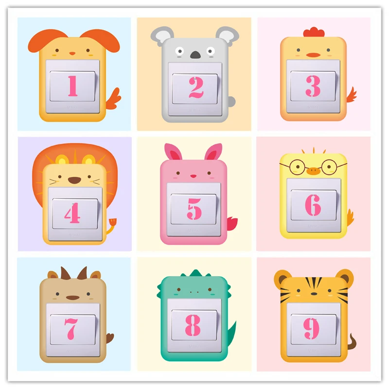 2 шт. наклейки на стену в виде тигра льва слона|stickers living|home decor stickersswitch sticker |