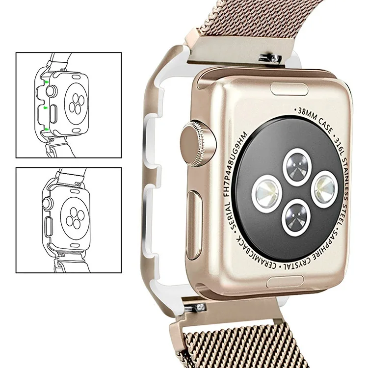 Для Apple Watch Милан случае ремень 3 1 2 группы 38 мм 42 ремешки в Нержавеющая сталь из