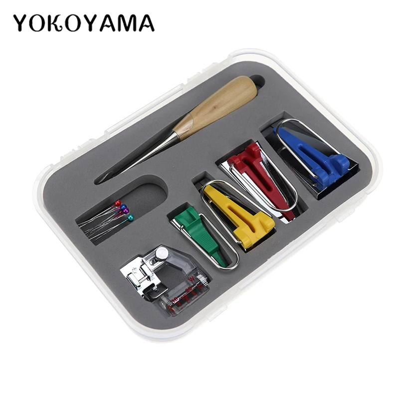 

YOKOYAMA, многофункциональные приспособления для вязания и шитья, Набор для изготовления косой ленты, «сделай сам», инструмент для лоскутного ш...