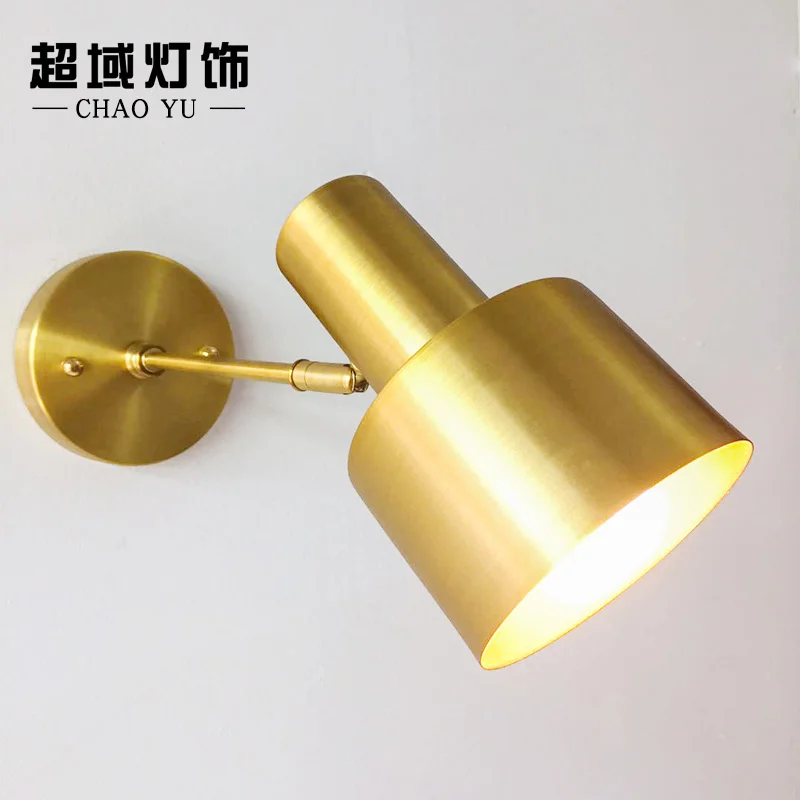 Goede Retro Single Swing Arm Wandlamp Sconces, Helder Glas Lampenkap Antieke Koperen Vintage Led Wandlampen Voor Loft Slaapkamer Balkon