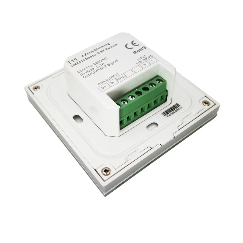 Светодиодный DMX диммер с D4-L 4 канала DMX deocder AC85V-240V Сенсорная панель настенный DMX мастер диммер Многофункциональный сенсорный диммер