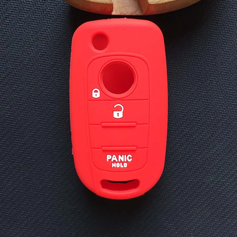 Silicone Car Key Case Cover Protector For Fiat 500X Toro Tipo Egea 3Button Remote Holder Flip Folding Dodge Neon | Автомобили и