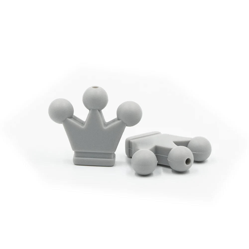 Light Gray 50 шт. Бабочка Перл Силиконовые Зубные бусины 3 см детский аксессуар для прорезывания зубов игрушки DIY силиконовые бусины BPA бесплатно Mordedor Silicona Beb - Цвет: Light Gray