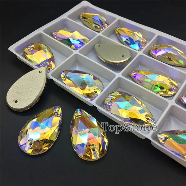 Paradise Shine TopStone 3230, все цвета, K9, стекло, кристалл, капля, пришивной камень, плоская задняя сторона, каплевидное шитье, кристалл, платье, изготовление одежды - Цвет: Paradise Shine