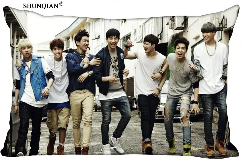 Изготовленный На Заказ GOT7 прямоугольник подушка чехол на молнии Классическая