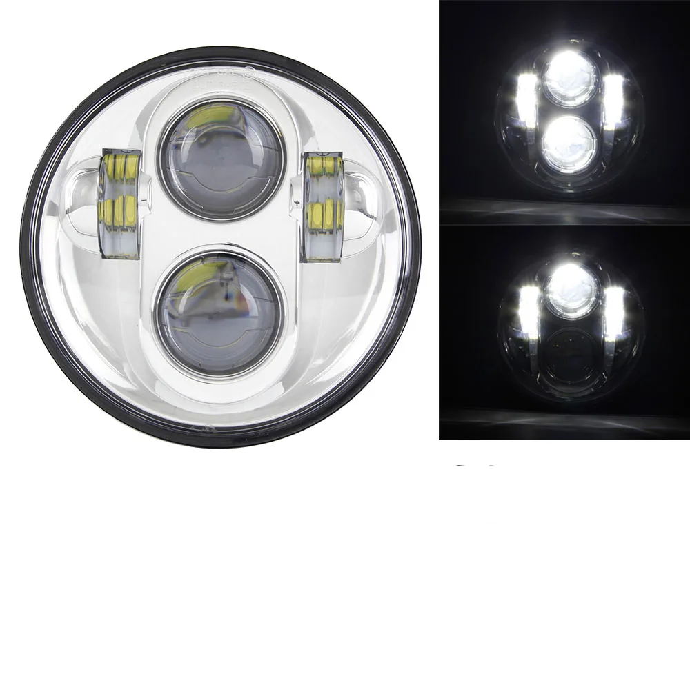 45W Chrome5-3/4 5 75 дюймовый мотопроектор светодиодный ная фара для мотоциклов |