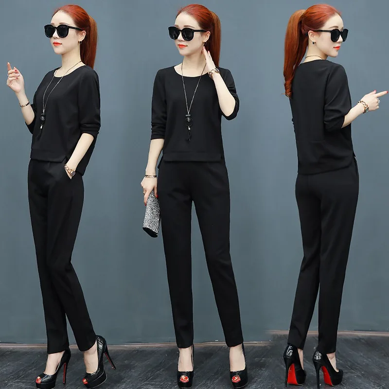 Осень 2018 Женский комплект спортивный костюм с длинным рукавом толстовки