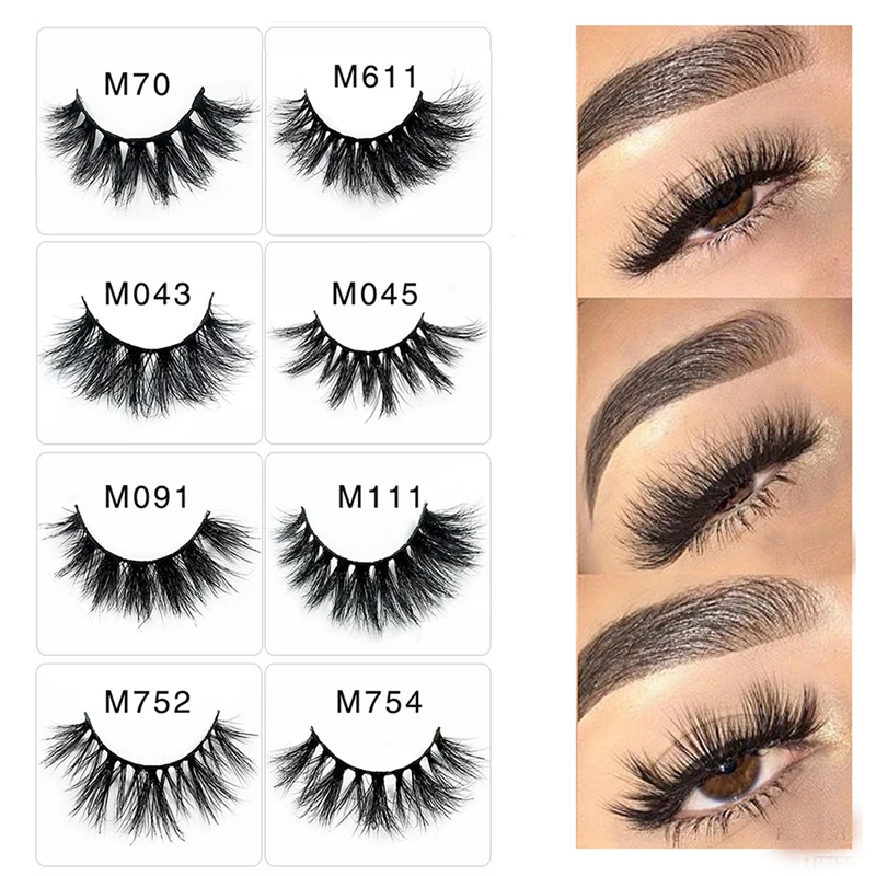 Одна пара натуральных накладных ресниц 5D норковые ресницы наращивание