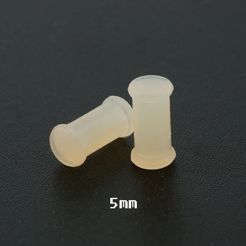 5mmx2pieces 2 шт невидимые мягкие силиконовые беруши для тоннелей в ушах на теле измерительные приборы Наборы кожи цвет 3 мм-14 мм модные пирсинг ювелирные изделия для мужчин и женщин - Окраска металла: 5mmx2pieces