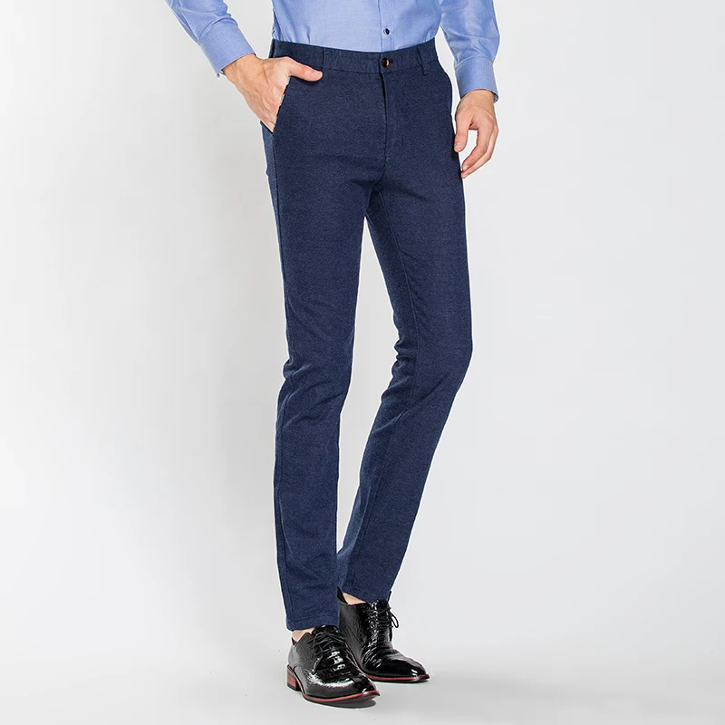 KEGZEIR New Spring Winter Skinny Pants Men Business Casual Trousers Men Brand Clothing Khaki Black Mens Fashion Pants