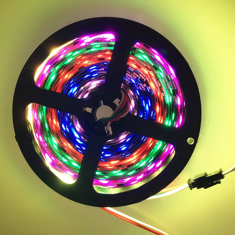 Гибкая индивидуально Адресуемая цветная RGB лента 5 м 12 В постоянного тока 5050