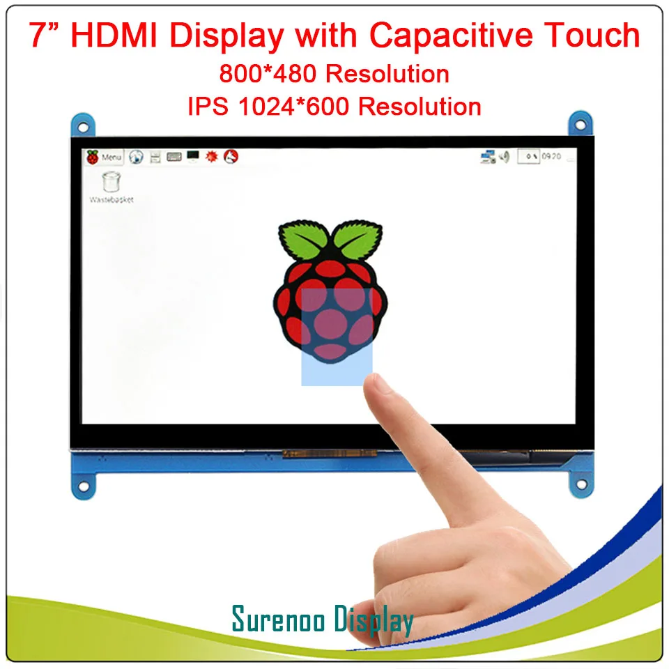 7,0 дюймов 800*480 1024*600 ips емкостная сенсорная панель TFT ЖК-модуль экран дисплей для Raspberry Pi 3 B