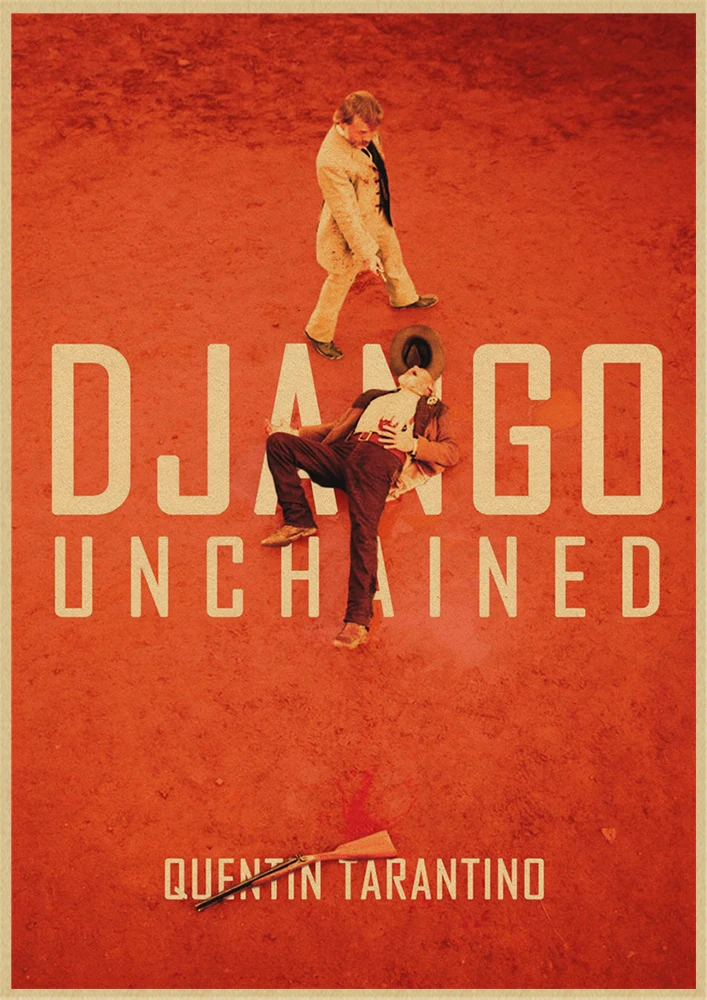 Классический фильм Django Unchained Квентин Тарантино Ретро плакат крафт-бумага кафе домашний декор стен Живопись - Цвет: Темный хаки