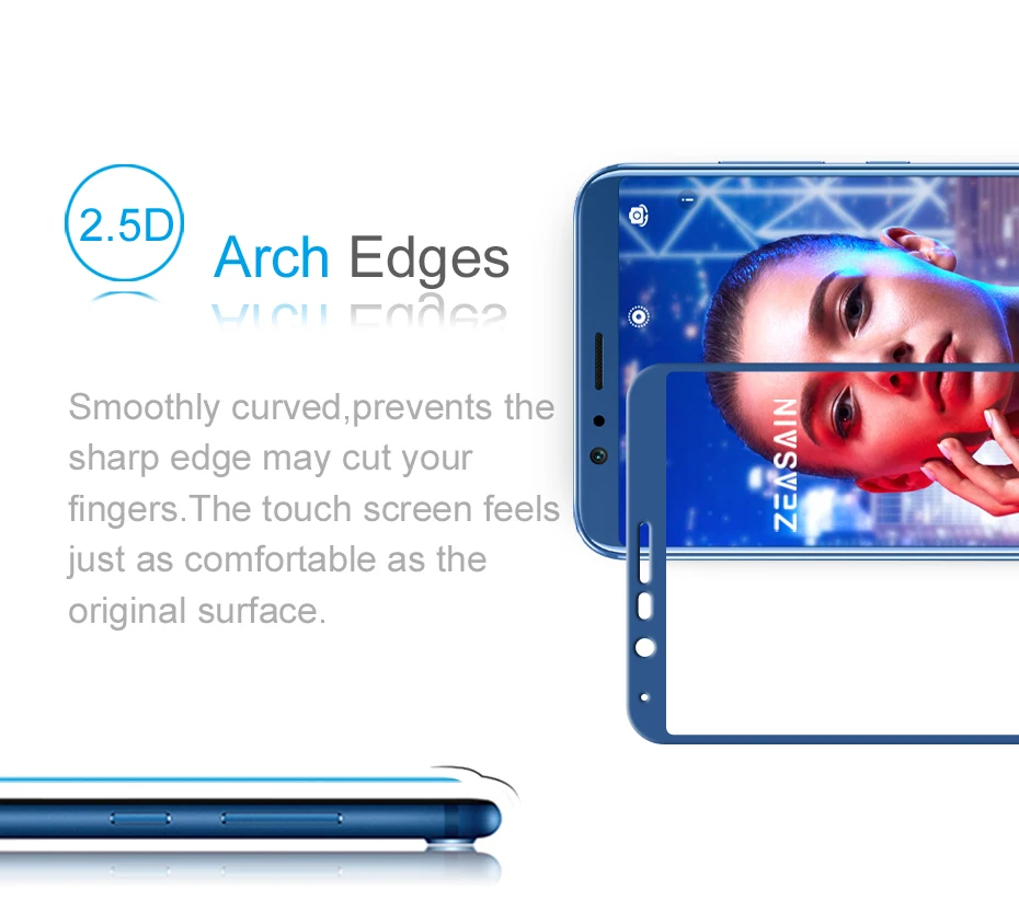2 упаковки, ZEASAIN 2.5D, полное покрытие, закаленное стекло, Защита экрана для huawei Honor View 10, Honor V10 V 10, 9 H, стеклянная пленка