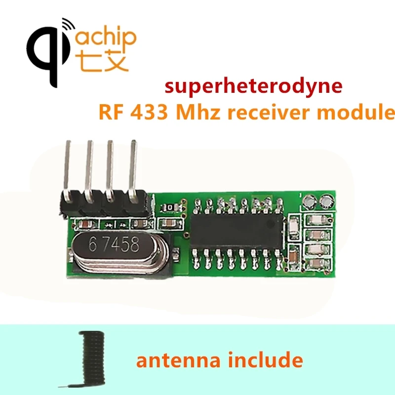 QIACHIP 433 92 мГц RF 1 канал приемника супергетеродинного UHF ASK модуль дистанционного