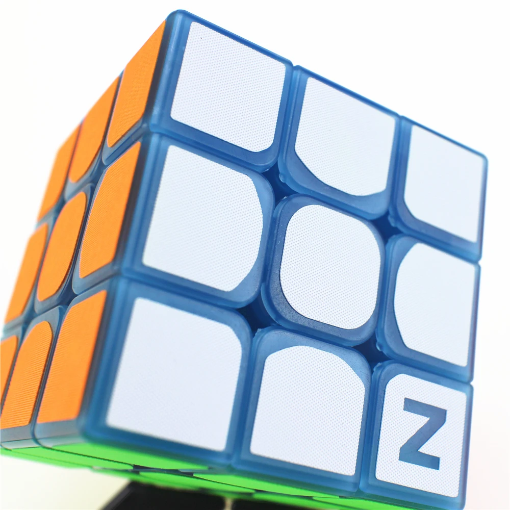 Новейший Zcube 3x3x3 профессиональный магический куб голубой свет Прозрачный