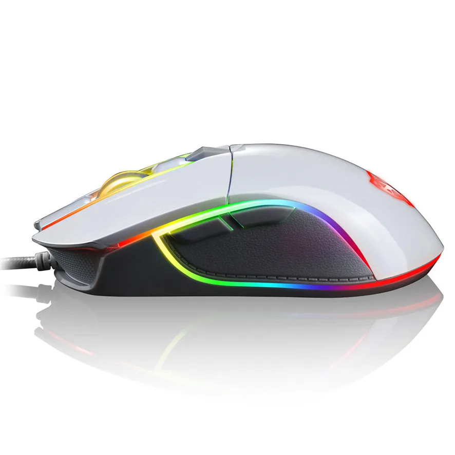 Лучшая цена V30 3500 DPI 6 кнопок дыхательный светодиодный оптический Проводная