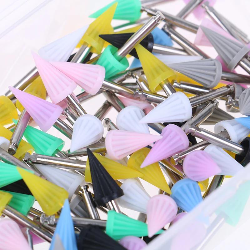 10pcs Dental Polishing Cup Bending Machine Brush Polisher Prophy Oral hygiene Lab Tools | Красота и здоровье