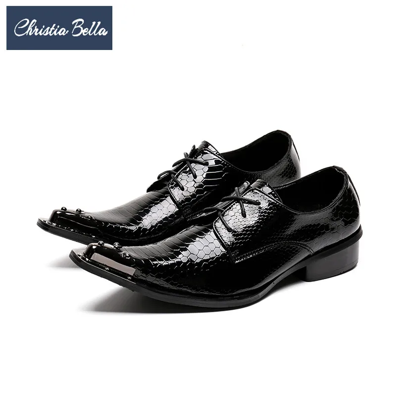 Christia Bella модные мужские туфли оксфорды на шнуровке Свадебные Обувь в деловом