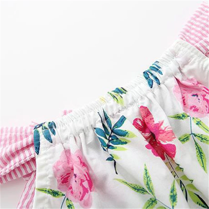Детское платье 2018 летние комплекты из юбки с цветочным принтом для малышей