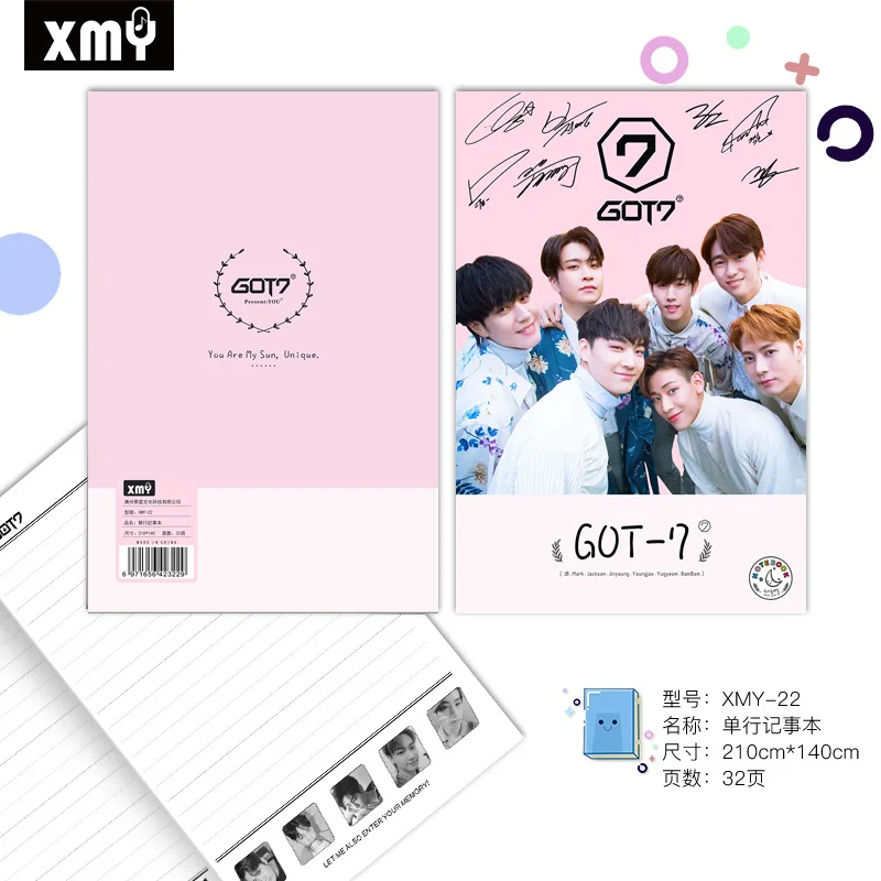 1 шт. KPOP Blackpink TXT STRAYKIDS SEVENTEEN TWICE GOT7 мини дневник записная книжка канцелярские принадлежности памятки принадлежности для ноутбуков вентилятор подарок