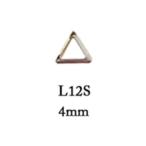 L12S 100pcs 100 шт. ногтей Книги по искусству шпильки площадь Треугольники ромбической цвета: золотистый, серебристый металл ногтей Книги по искусству Стад Ювелирные изделия DIY аксессуары для ногтей 3D украшения - Цвет: L12S 100pcs