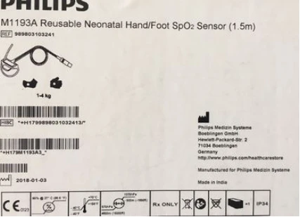 Датчик SpO2 многоразового использования для обертывания ног датчик Philips M1193A зонд