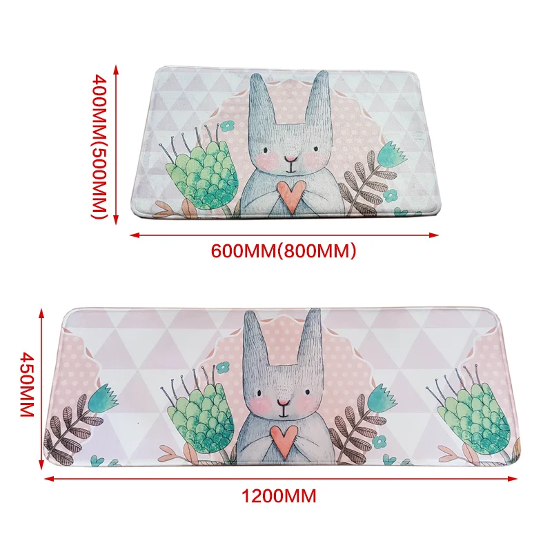 Мультяшный кролик дизайнерские коврики для ванной Нескользящие Коврики дверей