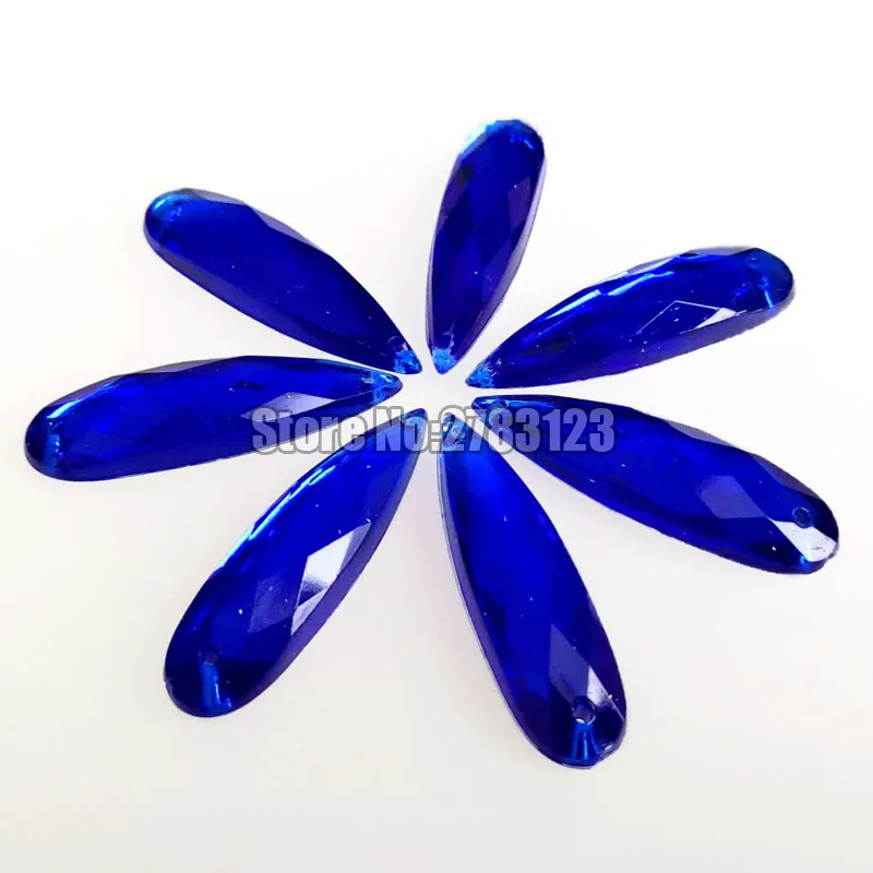 Royalblue 50 шт. 8x21 мм 7x28 мм DR высококачественные акриловые пришивные стразы с двумя отверстиями, diy/аксессуары для одежды - Цвет: Royalblue