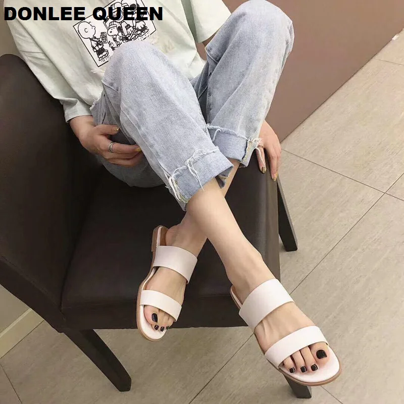 DONLEE QUEEN/Новые брендовые летние шлепанцы для женщин повседневная обувь на плоской