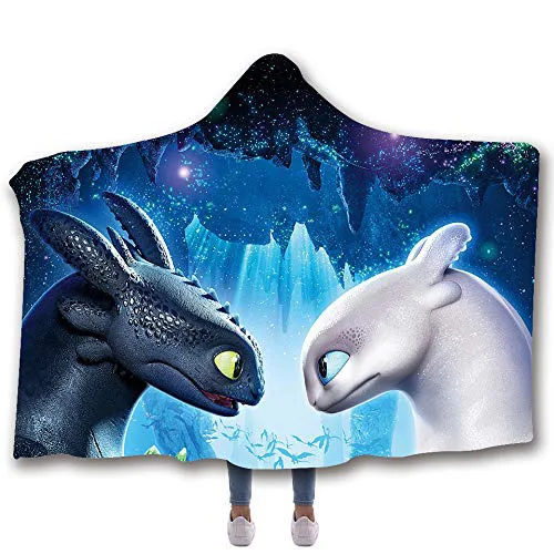 Как приручить дракона 3d печать балахон одеяло Темный стиль микрофибра плюшевое с